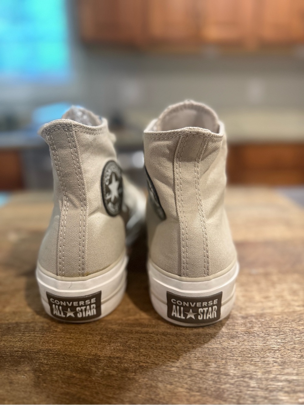 Converse All Star Platform High Top Sneakers - Beige - Picture 3 of 7